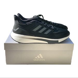 Adidas Mens Running Shoes EQ21 Size 11 Black Shoe Athletic Trainer Sneaker NEW